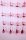 Rideau perlé avec petites étoiles rouges