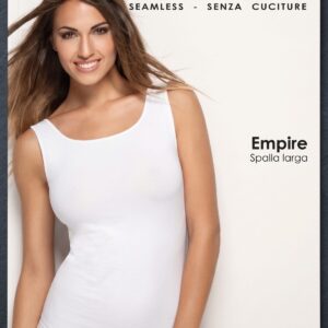 CANOTTA MICROFIBRA DONNA INTIMIDEA SENZA CUCI.  EMPIRE SPALLA LARGA