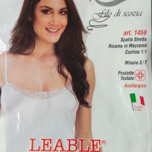 CANOTTA DONNA SPALLA STRETTA RICAMO IN MARCRAME' - INTIMO