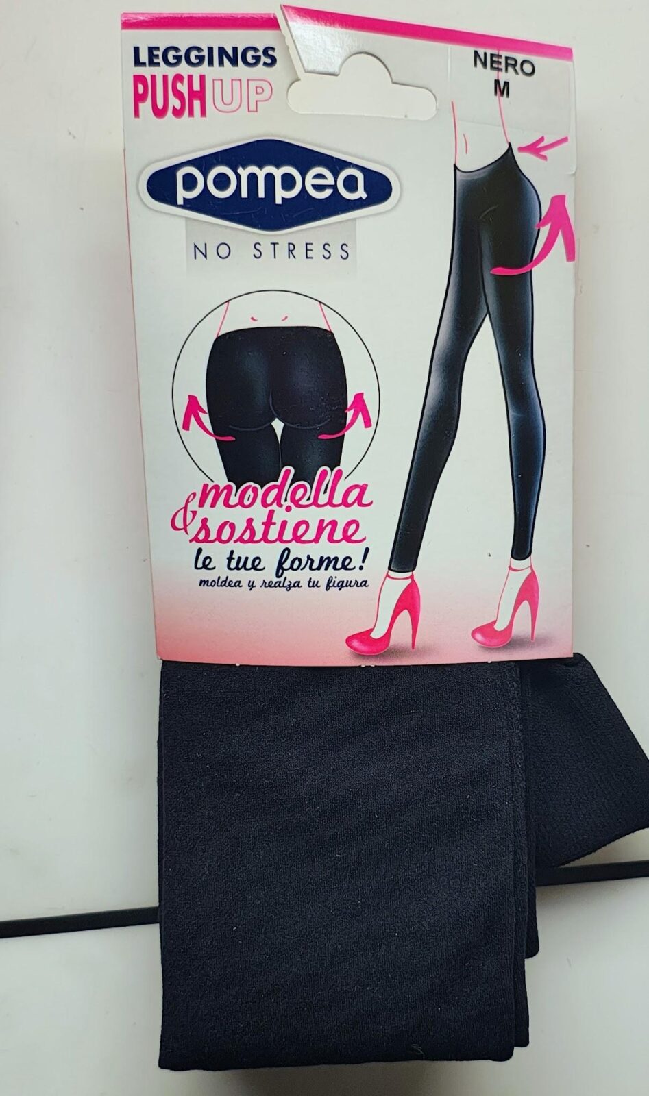 LEGGINGS JEANS POMPEA NERO - PANTALONI