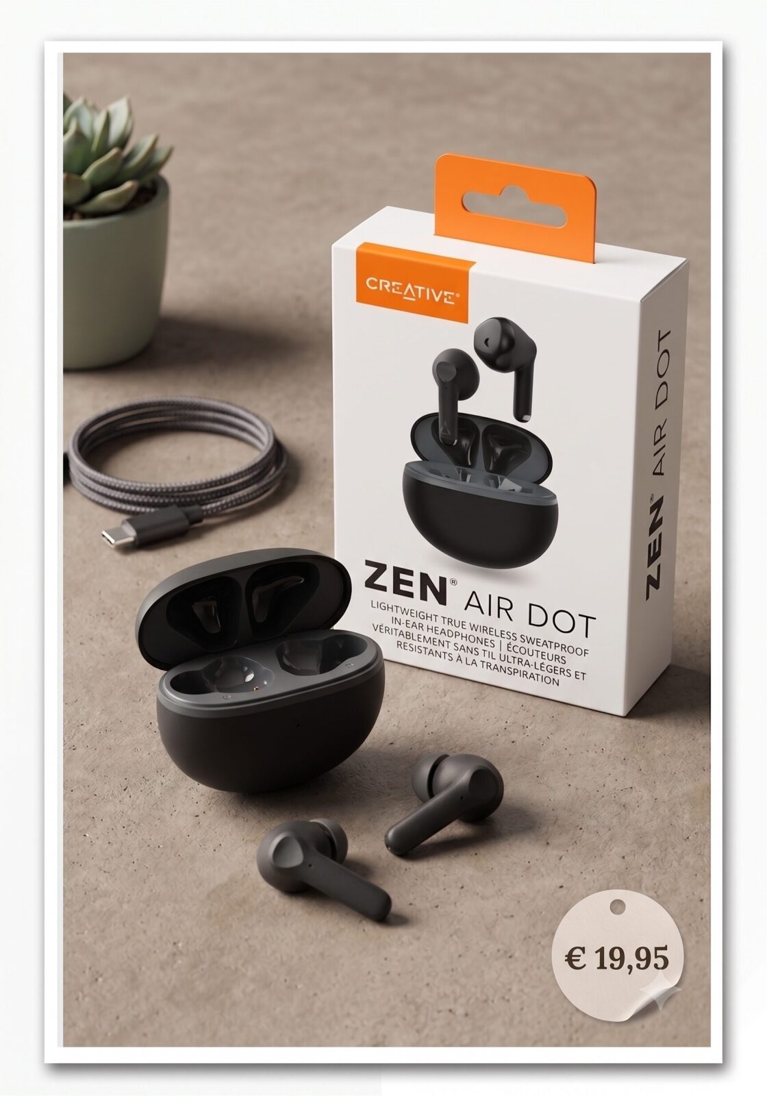 Auricolari Creative Zen Air DOT. Leggeri, a prova di sudore - CUFFIE