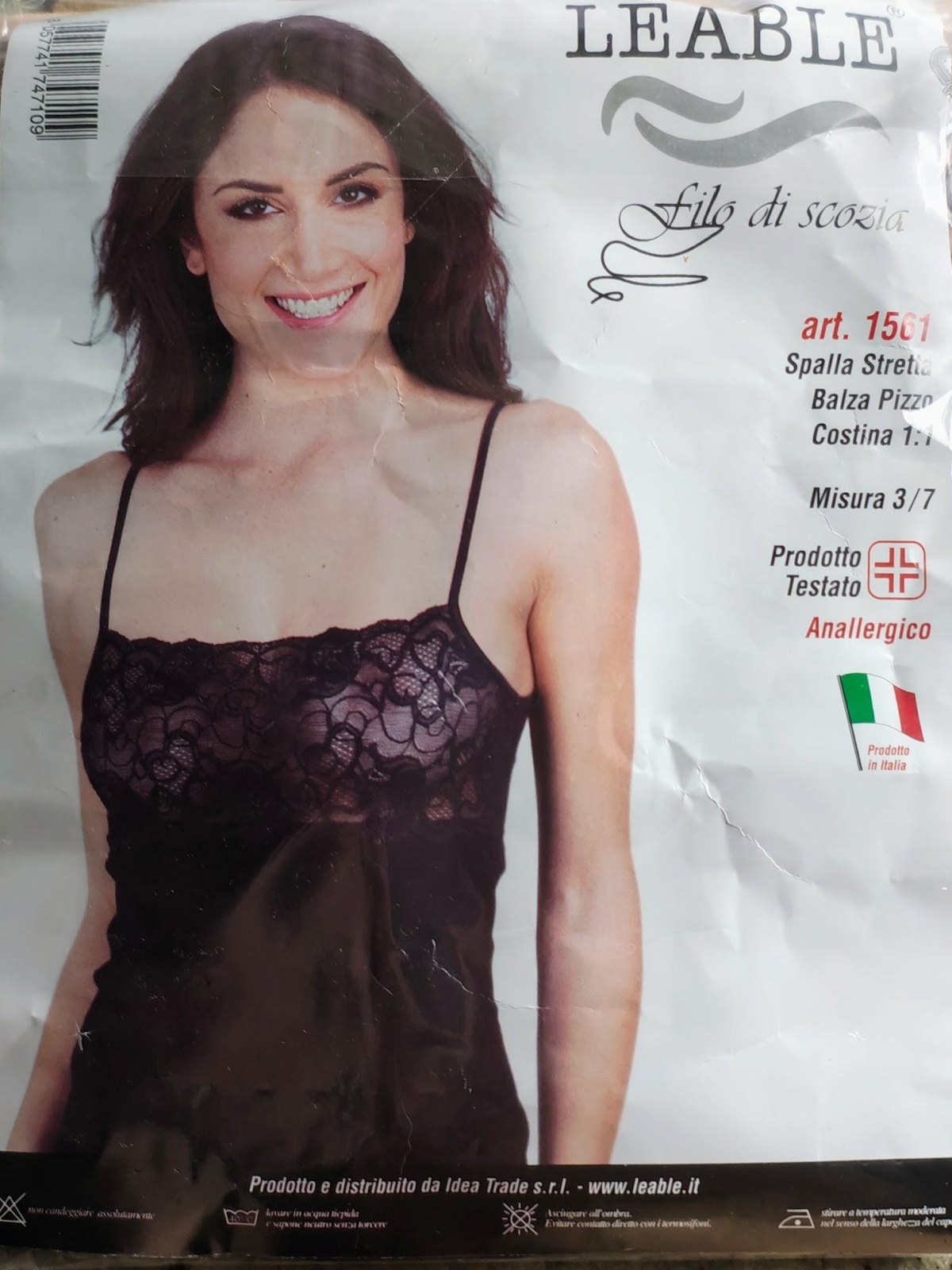 LEABLE FILO DI SCOZIA SPALLA STRETTA BALZA PIZZO ANALLERGICO - INTIMO
