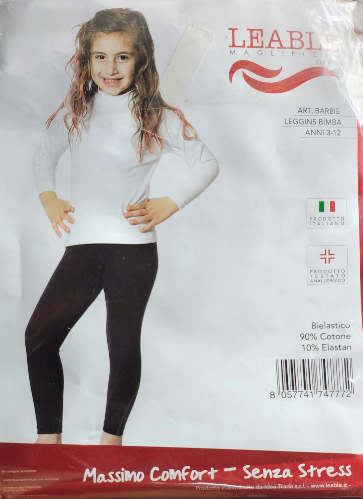 LEABLE MAGLIFICIO LEGGINS BAMBINA - FEMMINA
