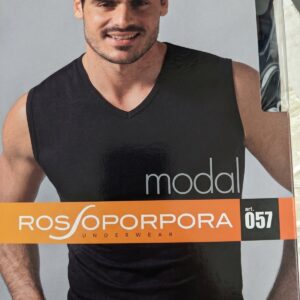 T-SHIRT A V SENZA MANICHE MODAL ROSSOPORPORA - T-SHIRT / MAGLIETTE