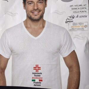 T-SHIRT LEABLE BIANCO COLLO A V - T-SHIRT / MAGLIETTE