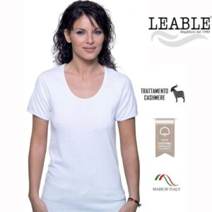 T-SHIRT DONNA LEABLE 100% COTONE INTERLOCK FLEPATO - T-SHIRT
