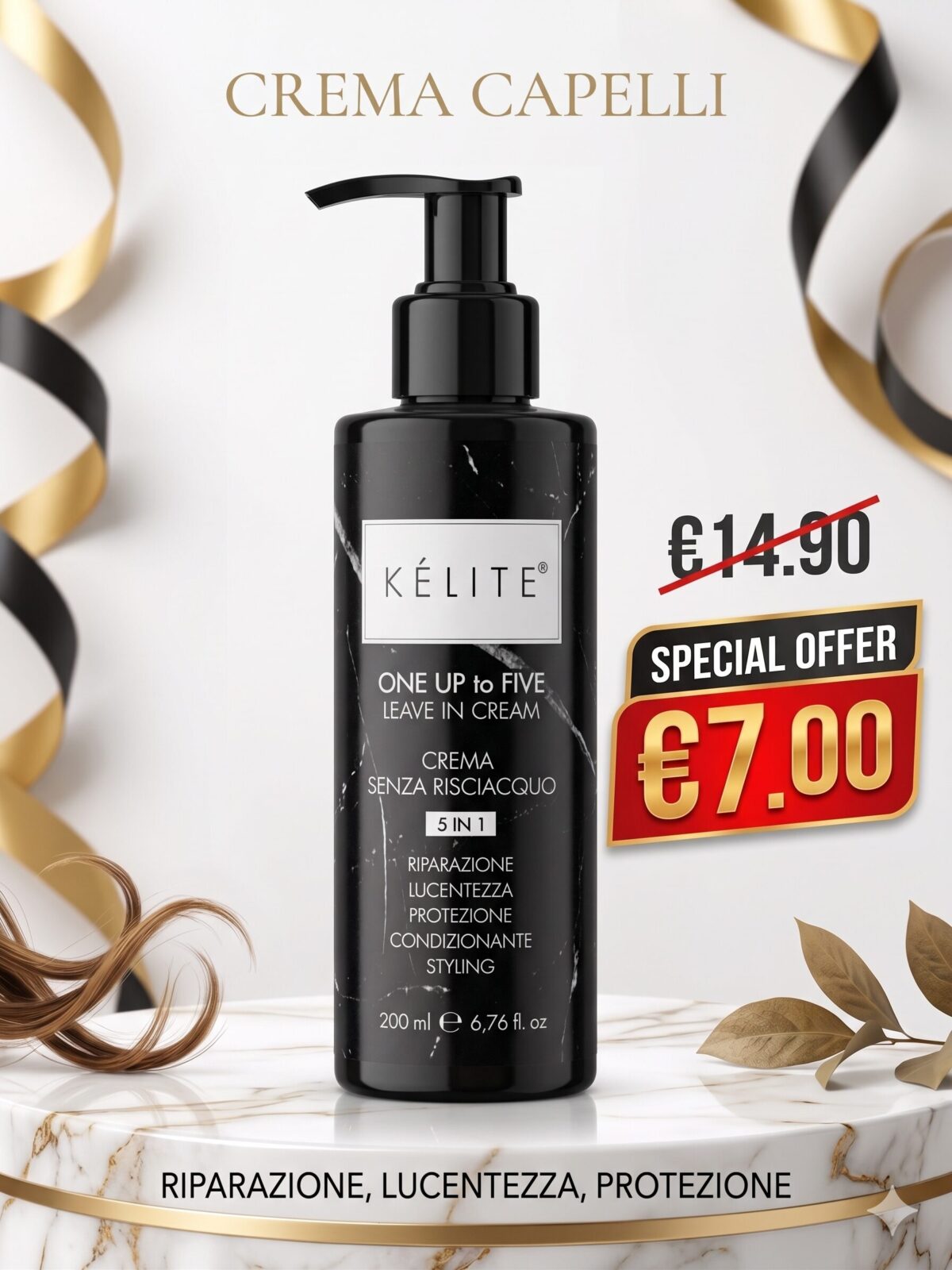 ONE UP to FIVE - Crema Capelli 5 in 1 Senza Risciacquo – Bild 2
