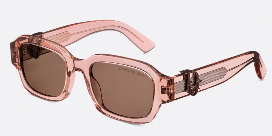 DIOR DiorOblique S2I 40F0 52 – Rosa Trasparente/Marrone - OCCHIALI DA SOLE