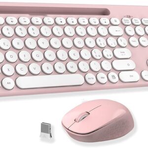 Set Tastiera e Mouse Wireless Rosa - Tastiere e mouse