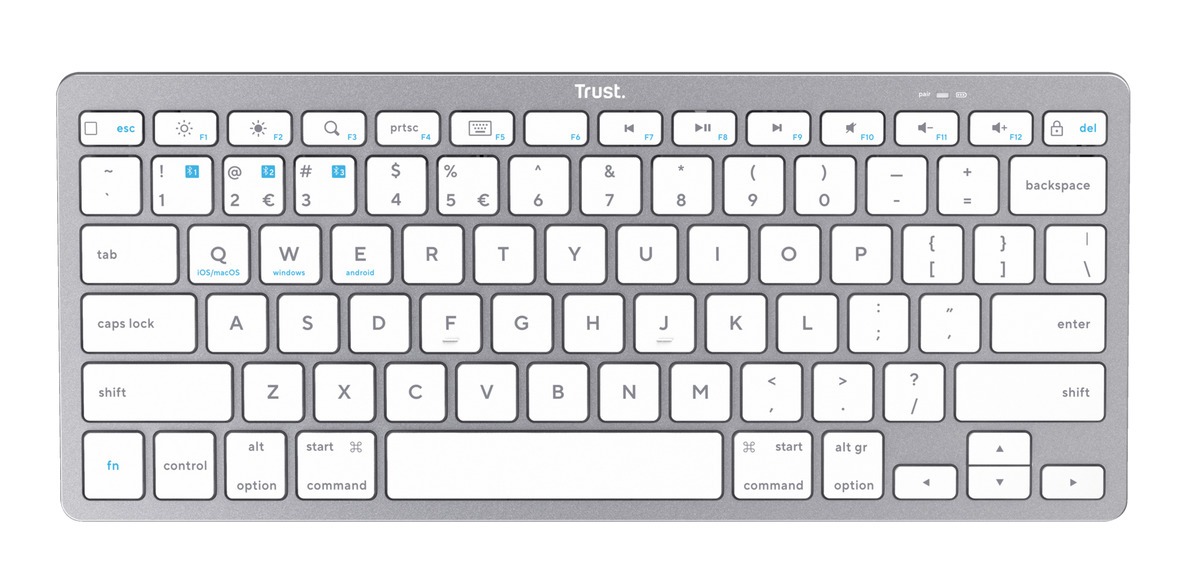 Trust Nado Basics Tastiera Bluetooth QWERTY Italiana - Argento - Tastiere
